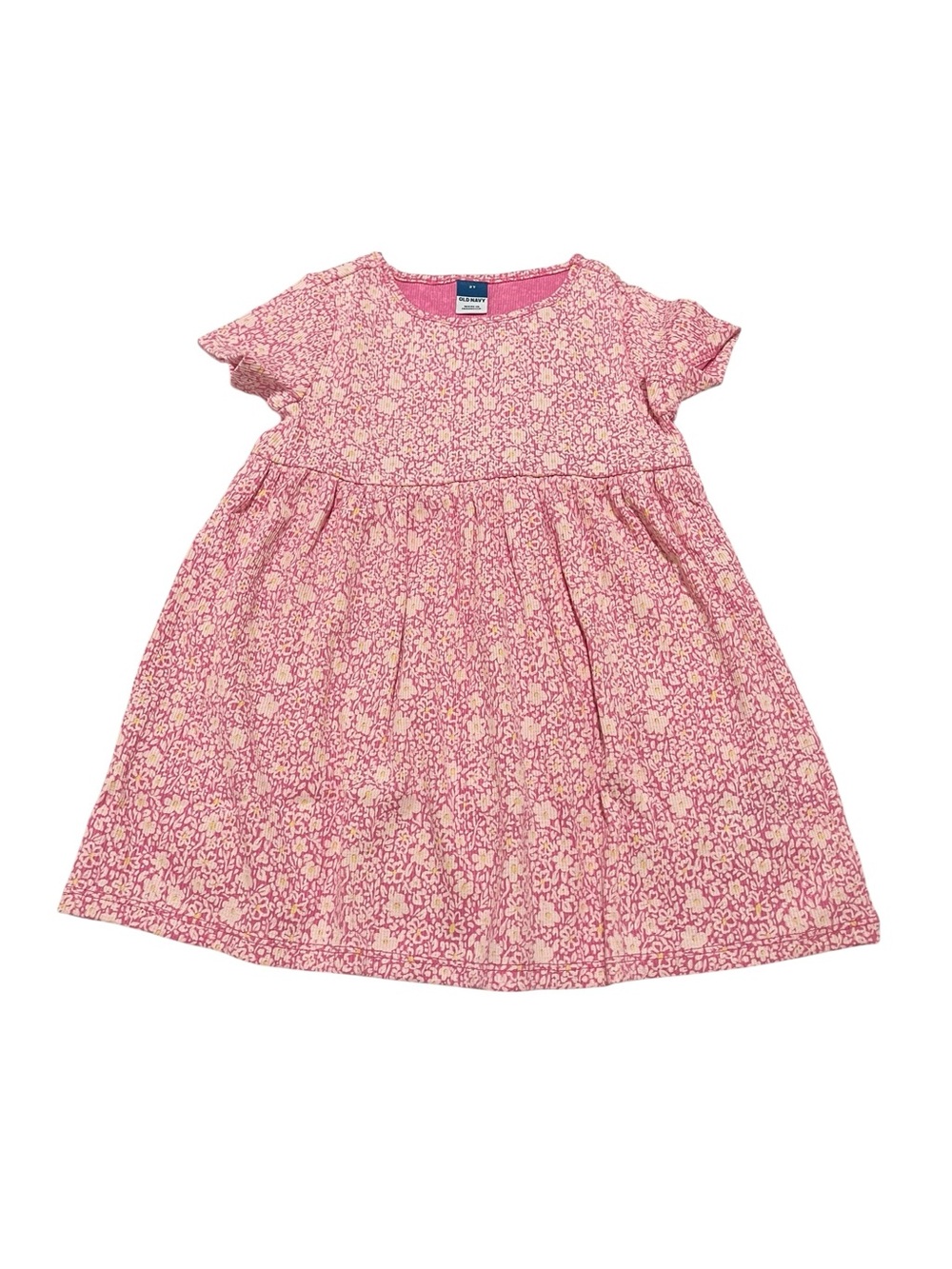 Old Navy Pink Floral Ruffled Dress